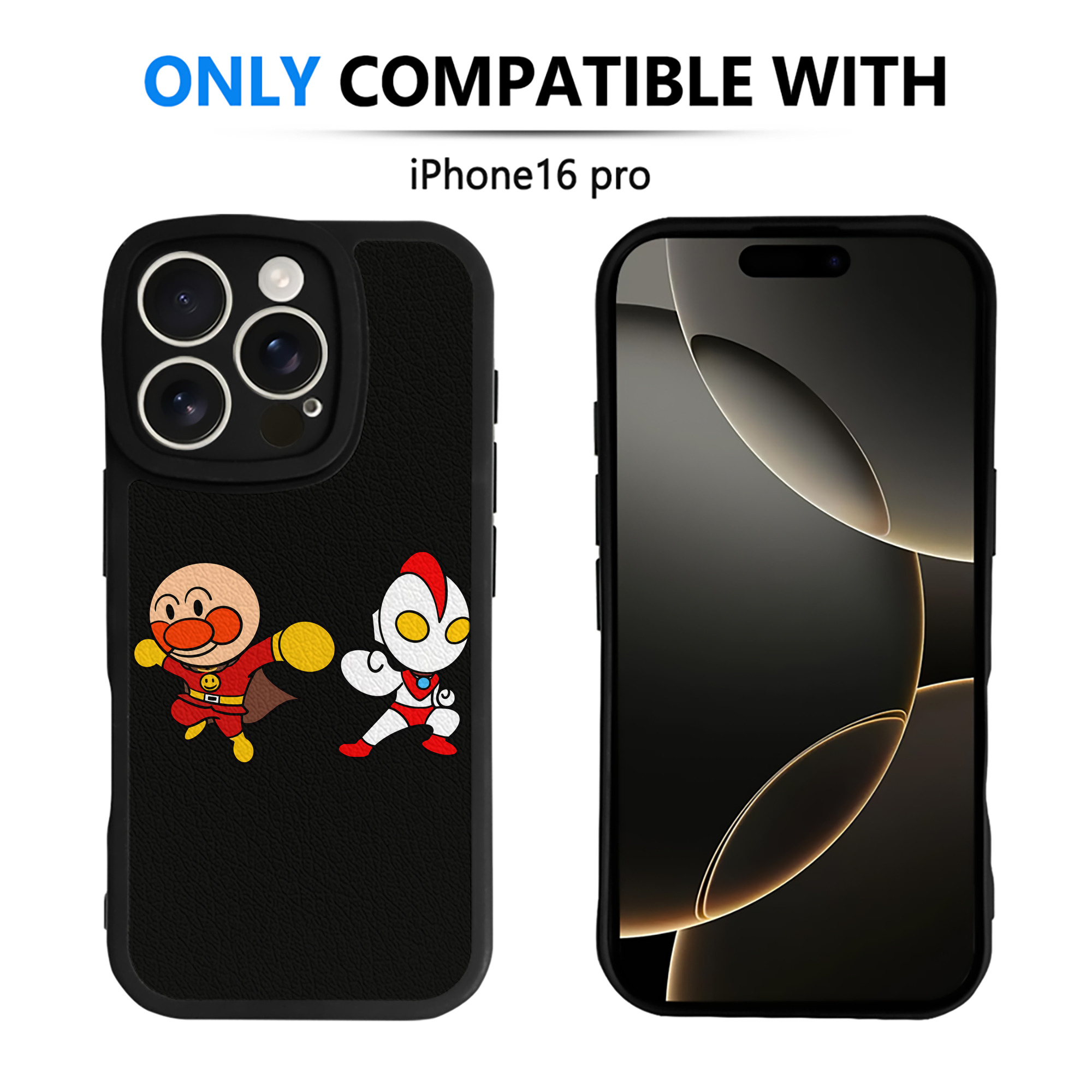 （画像用） アンパンマン Anpanman 【iPhone 16シリーズ対応】シリコンスマホケース（レザー調） 材質：シリコン
